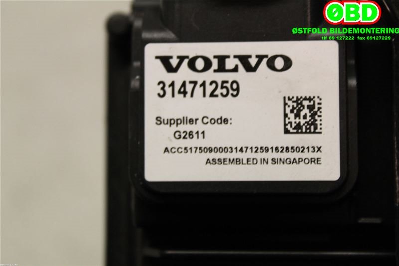 Sensor radar til Volvo V60/V60 CC 2013-2018 (Type I, Fase 2)  (VOLVO|31678089||31471259)