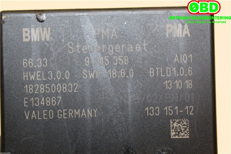 Styreenhet parkering til BMW i3 2013-2022  (BMW I i3|66335A02F94||66339495358)