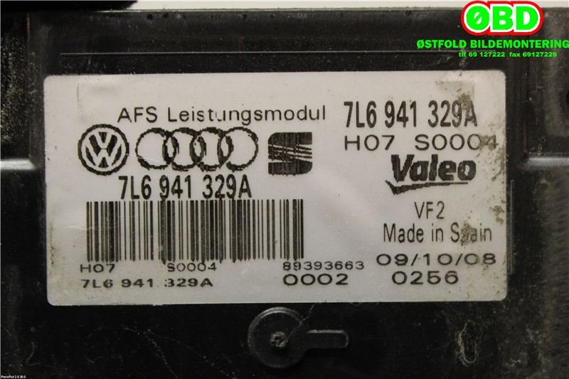 Styreenhet xenon/ballast til VW Passat 2005-2010 (B6) (B6) (VOLKSWAGEN|7L6 941 329 A|89393663|7L6941329A)