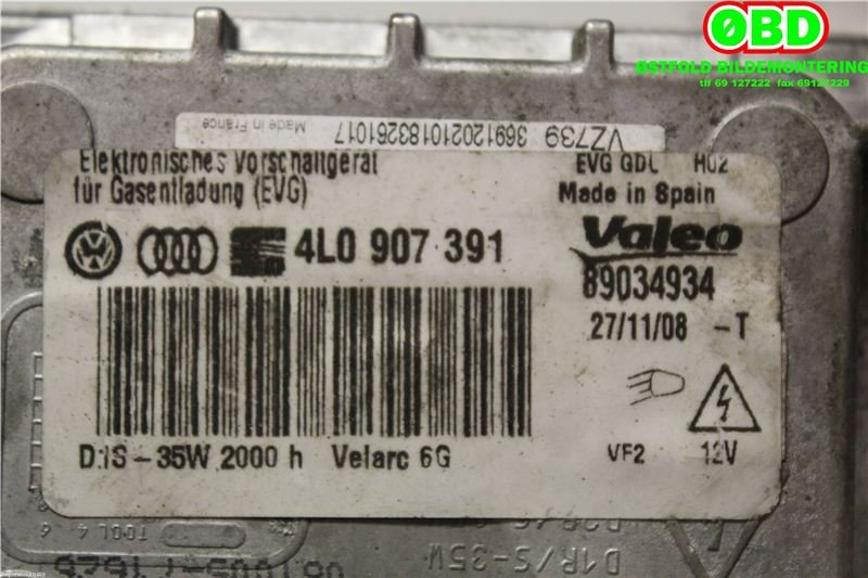 Styreenhet xenon/ballast til VW Passat 2005-2010 (B6) (B6) (VOLKSWAGEN|4L0 907 391|89034934|4L0907391)