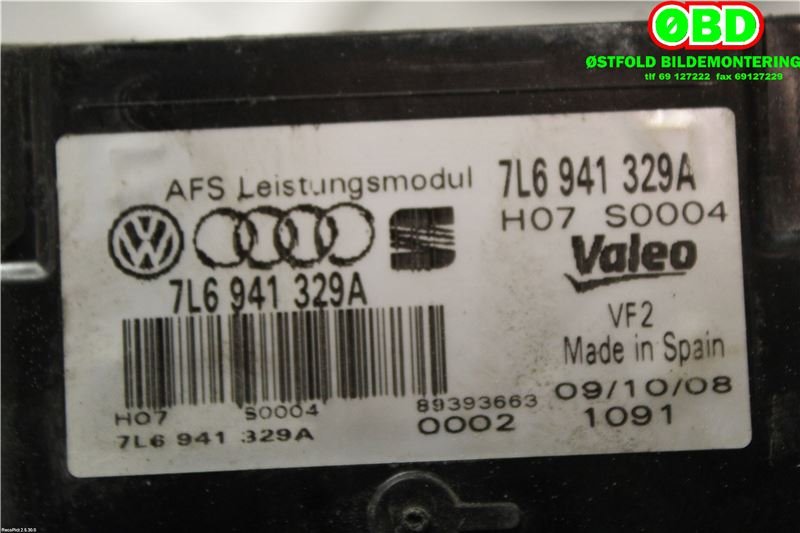 Styreenhet xenon/ballast til VW Passat 2005-2010 (B6) (B6) (VOLKSWAGEN|7L6 941 329 A|89393663|7L6941329A)