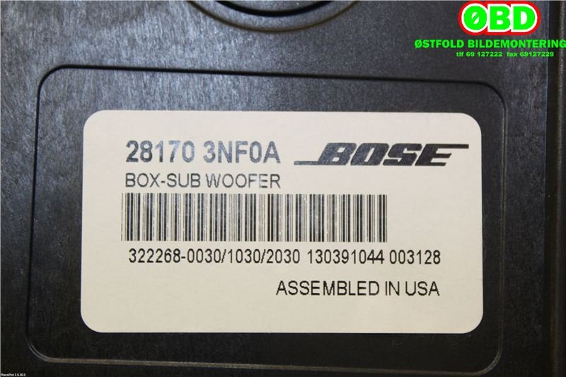 Bilstereo diverse til Nissan Leaf 2011-2017 (Type I)  (NISSAN|281703NF0A|)