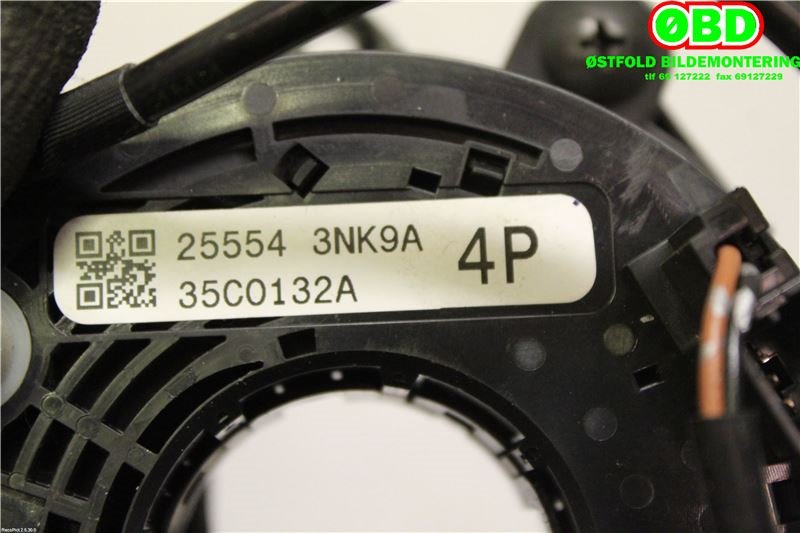 Airbag slepering til Nissan Leaf 2011-2017 (Type I)  (NISSAN|B55543NK9A|255543NK9A)