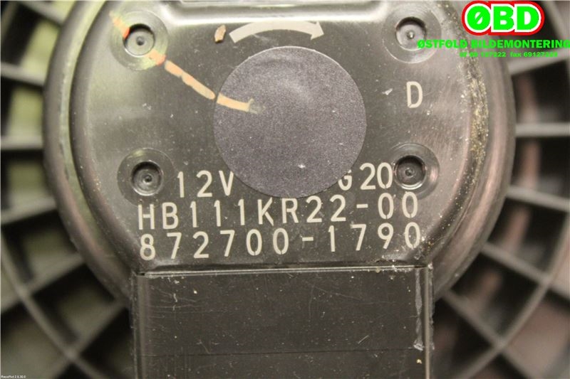 Varmeapparat motor til Mazda CX-5 2012-2017 (Type I)  (MAZDA|KD4561B10|8727001790|)