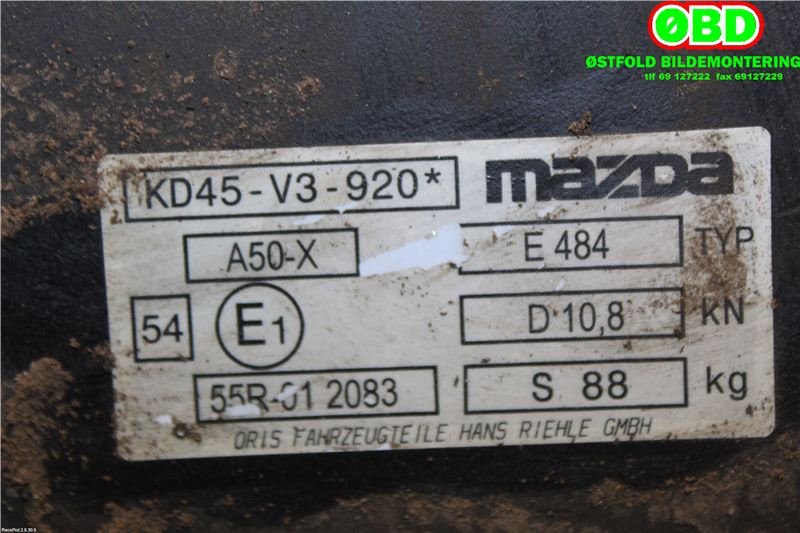Hengerfeste til Mazda CX-5 2012-2017 (Type I)  (MAZDA||KD45V3920)