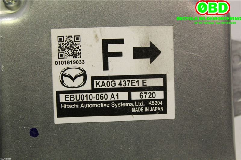 Styreenhet elektrisk parkbrems (EPB - Electric Parking Brake) til Mazda CX-5 2012-2017 (Type I)  (MAZDA|KA0G437E1E|)