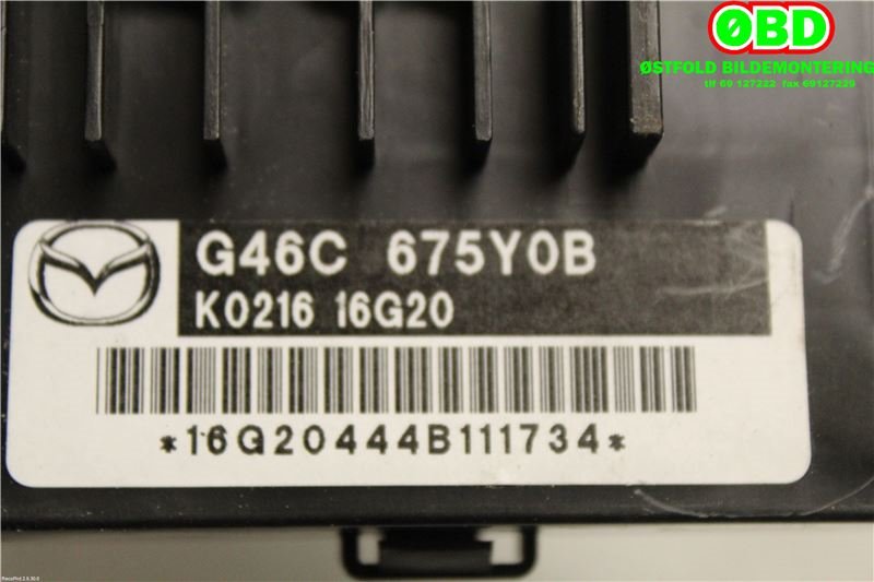 Styreenhet diverse til Mazda CX-5 2012-2017 (Type I)  (MAZDA|G46C675Y0B|)