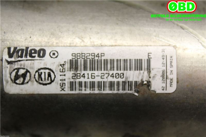 EGR-kjøler til Hyundai Santa Fe 2006-2009 (Type II, Fase 1)  (HYUNDAI|2841627400|)