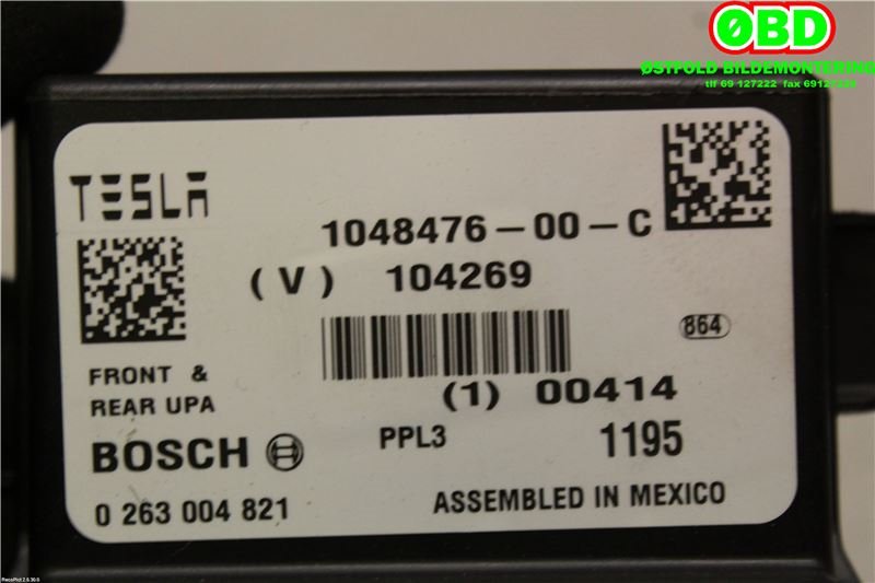 Styreenhet parkering til Tesla Model S 2013-2016 (Fase 1)  (TESLA|104847600C|0263004821)