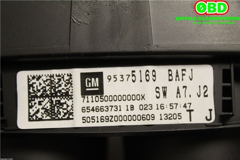 Instrumentpanel til Opel Mokka 2012-2016 (Type I, Fase 1)  (OPEL|95375169|1257822|)