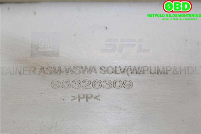 Spylertank til Opel Mokka 2012-2016 (Type I, Fase 1)  (OPEL|95182249|1450034|95326309)