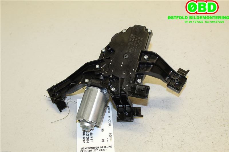 Viskermotor bakrute til Peugeot 207 2006-2012  (PEUGEOT|6405 AN||9652418780)