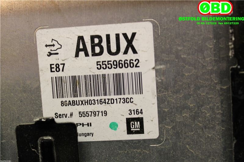 Styreenhet motor til Opel Mokka 2012-2016 (Type I, Fase 1)  (OPEL|55579719|1247357|55596662)