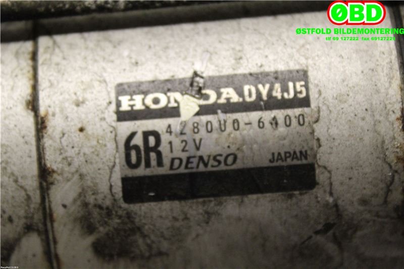 Starter diesel til Honda CR-V 2007-2012 (Type III)  (HONDA|31200RL0G51|4280006400|)