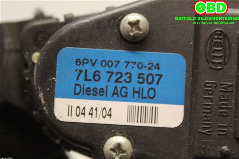 Pedal gass til VW Touareg 2003-2007 (Type I, Fase 1)  (VOLKSWAGEN|7L6 723 507||7L6723507)