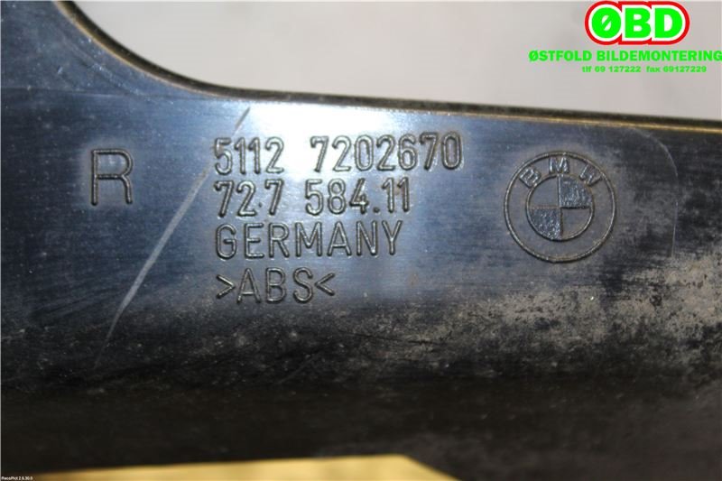 Diverse deler til BMW 3-Serie 2005-2011 (E90/E91/E92/E93) (E90/E91/E92/E93) (BMW|51 12 7 202 670|)