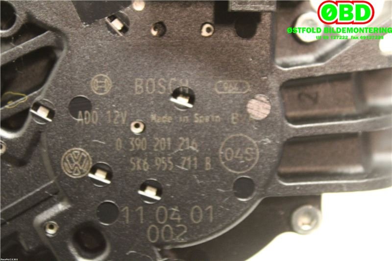 Viskermotor bakrute til VW Touran 2010-2015 (Type I, Fase 3)  (VOLKSWAGEN|5K6 955 711 B||5K6955711B)