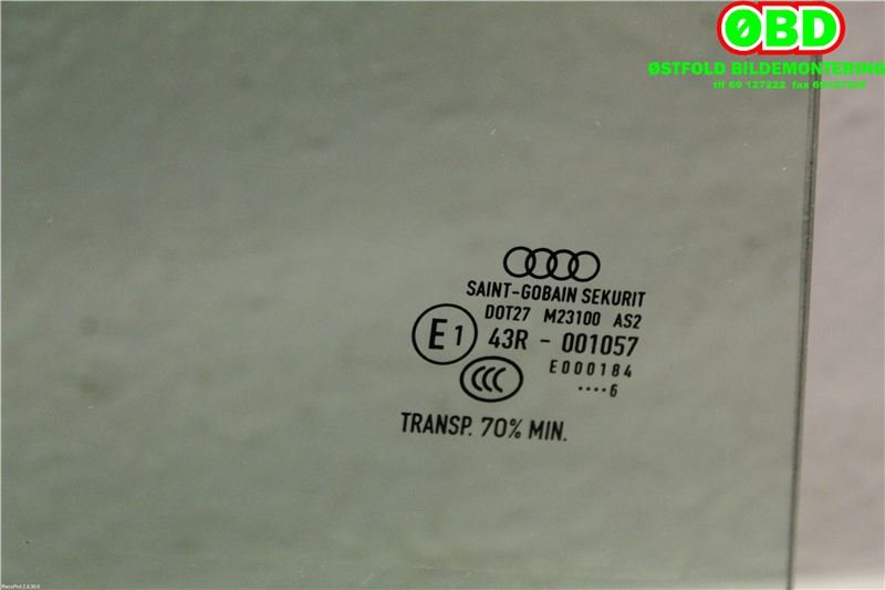 Siderute høyre bak til Audi A3 2016-2020 (Type III, Fase 2) (AUDI|8V4 845 206|)