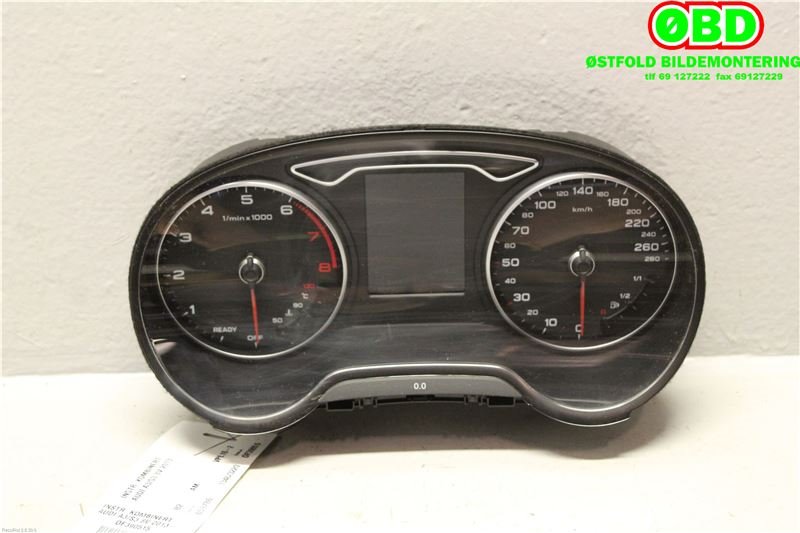 Instrumentpanel til Audi A3 2016-2020 (Type III, Fase 2) (AUDI|8V0920871R|)
