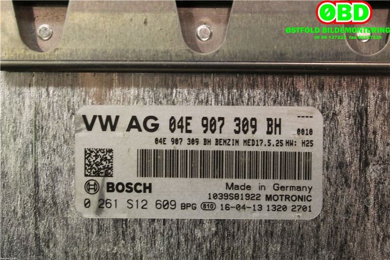Styreenhet motor til Audi A3 2016-2020 (Type III, Fase 2)  (AUDI|04E906027HB||04E907309BH)