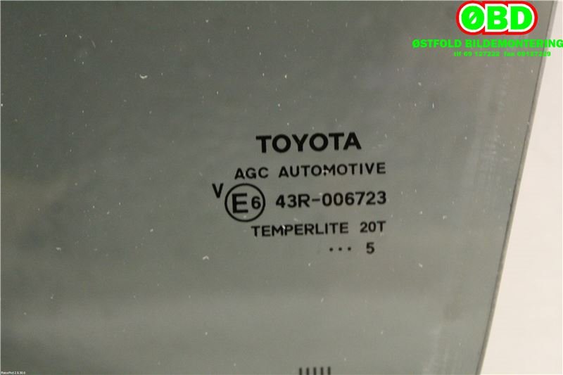 Siderute venstre bak til Toyota Avensis 2015-2019 (Type III, Fase 2)  (TOYOTA|6810405160|)