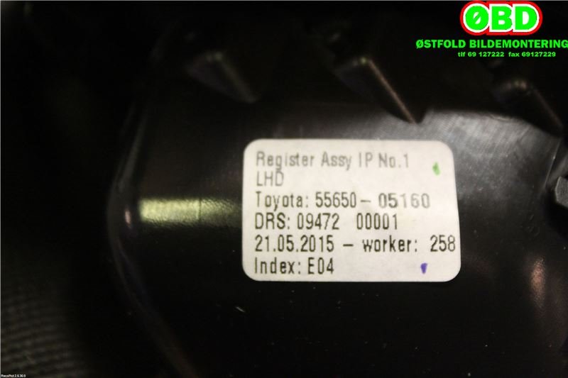 Diverse deler til Toyota Avensis 2015-2019 (Type III, Fase 2)  (TOYOTA|5565005160|)