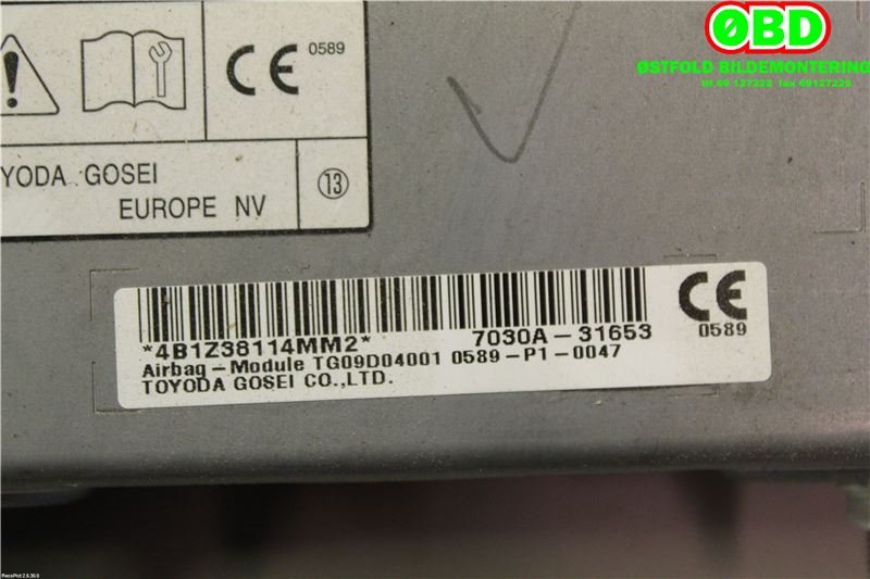 Airbag kne til Mitsubishi Outlander 2012-2015 (Type III, Fase 1) (MITSUBISHI|7030A316XA||7030A31653)