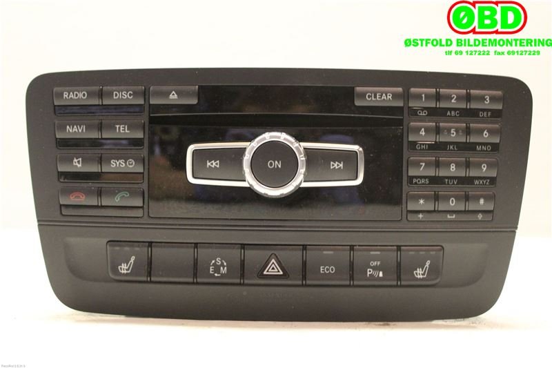 Bilstereo til Mercedes B-Klasse 2011-2018 (W246) (W246) (MERCEDES|A 246 900 96 12|A 246 900 08 16|2469009612)