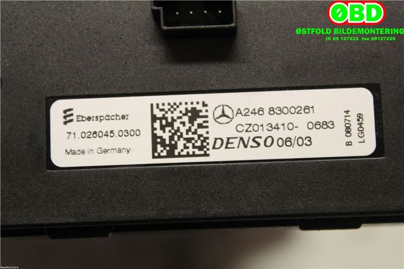 Varmeapparat register til Mercedes B-Klasse 2011-2018 (W246) (W246) (MERCEDES|A 246 830 02 61||2468300261)