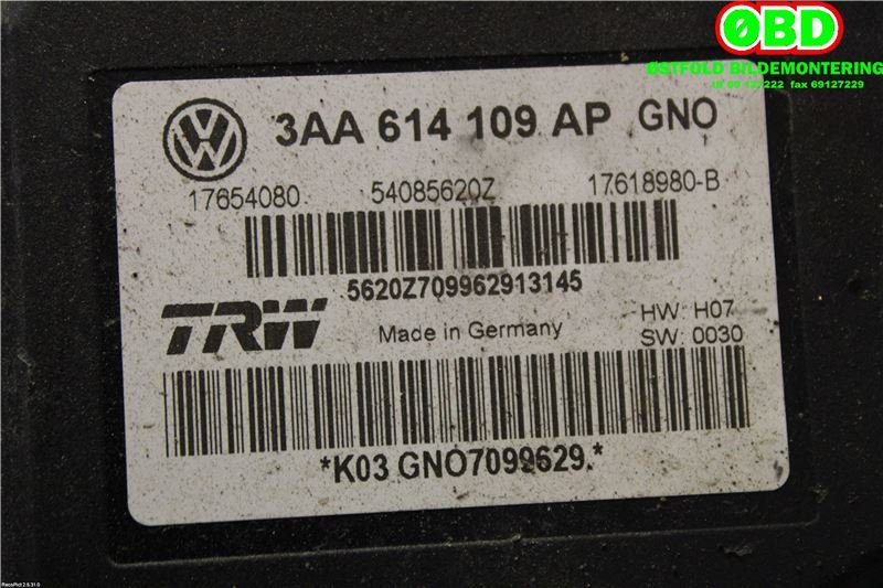 ABS sentral til VW Passat 2011-2015 (B7) (B7) (VOLKSWAGEN|3AA 614 109 BM||3AA614109AP)