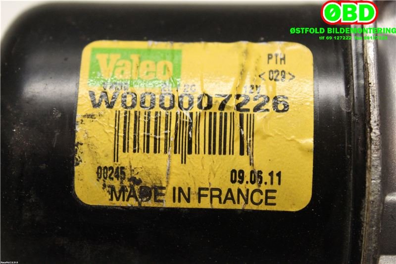 Viskermotor frontrute til Renault Megane 2009-2016 Type III  (RENAULT|288100941R|)