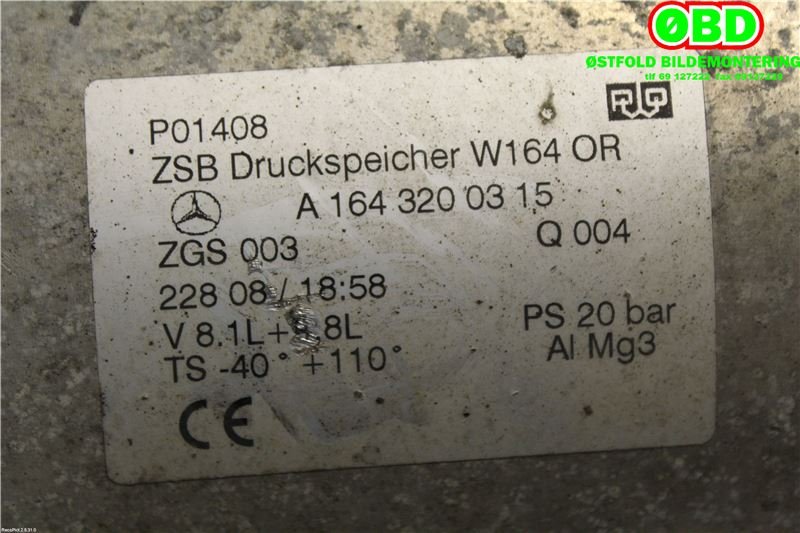 Diverse deler til Mercedes GL 2006-2012 (X164) (X164) (MERCEDES|A 164 320 03 15||1643200315)