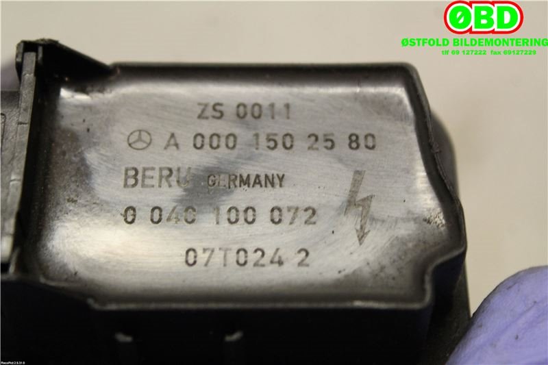 Coil elektronisk til Mercedes C-Klasse 2007-2011 (Fase 1) (W204) (W204) (MERCEDES|A 000 150 25 80||0001502580)