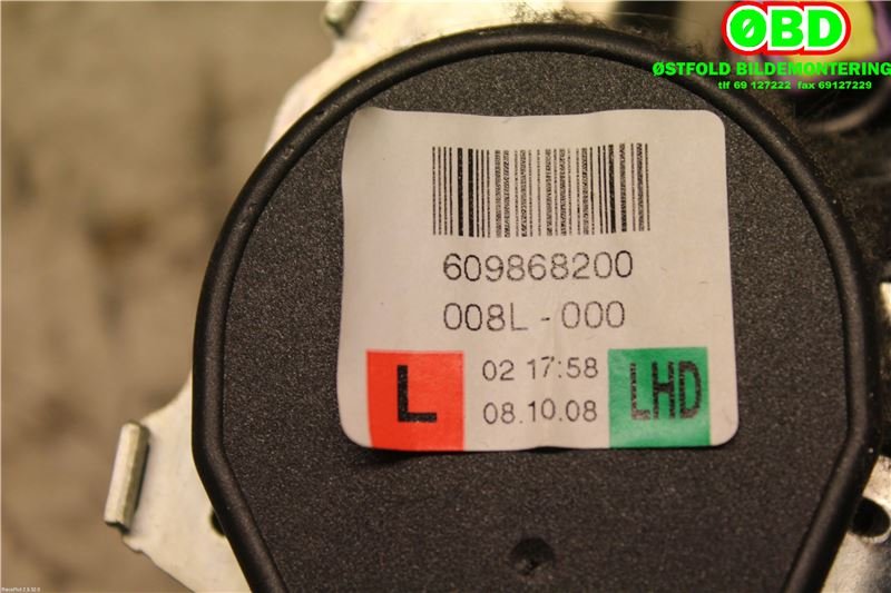 Airbag beltestrammer til Škoda Superb 2008-2015 (Type II)  (SKODA|3T1 857 701|)