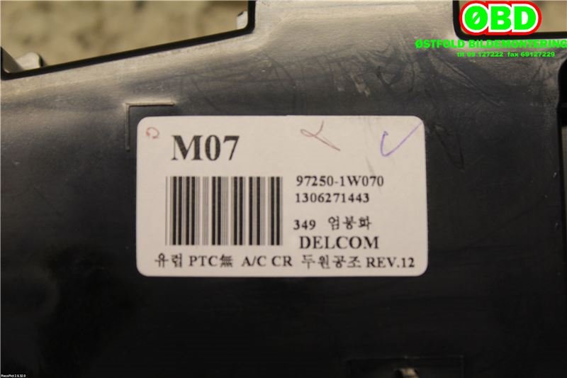 Varmeapparat betjening til Kia Rio 2011-2017 Type III  (KIA|972501W070|)