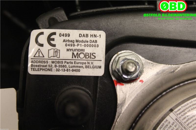 Airbag rattpute til Kia Rio 2011-2017 Type III  (KIA|569001W100HU|)