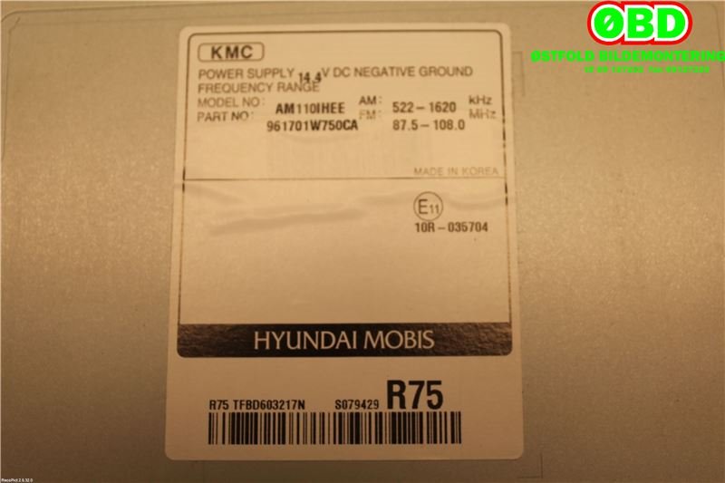Bilstereo til Kia Rio 2011-2017 Type III (KIA|961701W750CA|)
