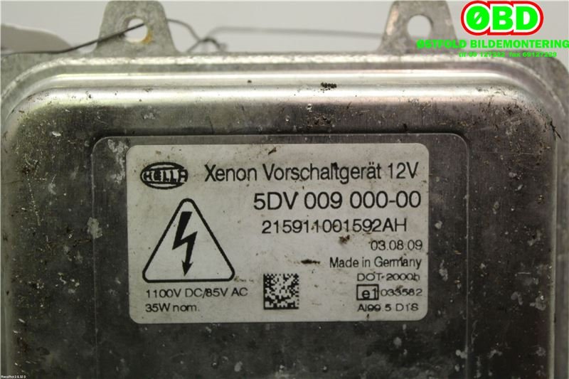Styreenhet xenon/ballast til BMW X6 2008-2014 (E71/E72) (E71/E72) (BMW|63 12 6 937 223|5DV00900000|)