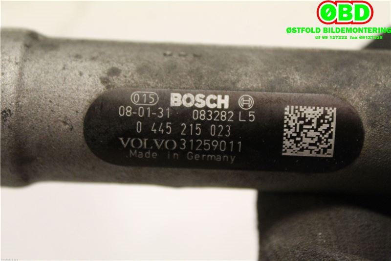 Dyseskinne (fuelrail) til Volvo XC70 2008-2013 (Type II, Fase 1)  (VOLVO|31259011|0445215023)
