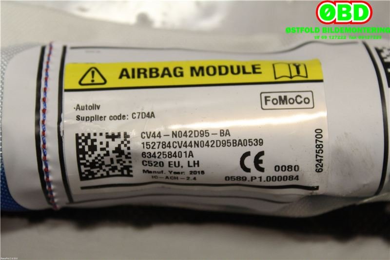 Airbag gardin venstre til Ford Kuga 2013-2019 (FORD|2167696||CV44N042D95BA)