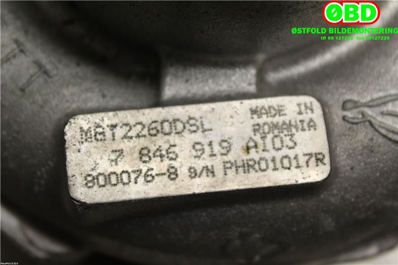 Turbo til BMW 5-Serie 2010-2017 (F10/F11) (F10/F11) (BMW|11657848114||7846919)