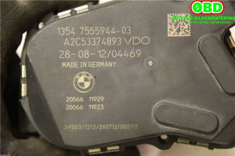 Spjeldhus til BMW 5-Serie 2010-2017 (F10/F11) (F10/F11) (BMW|13 54 7 555 944||13547555944)