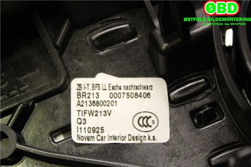 Diverse deler til Mercedes E-Klasse 2016-2023 (W213) (W213) (MERCEDES|A 213 680 02 01||2136800201)