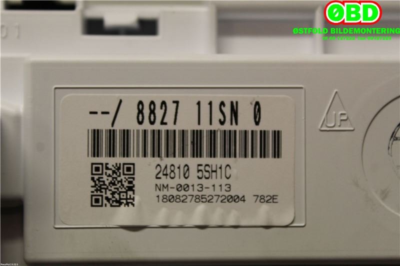 Instrumentpanel til Nissan Leaf 2018-->> (Type II) (NISSAN|248105SH1C|)