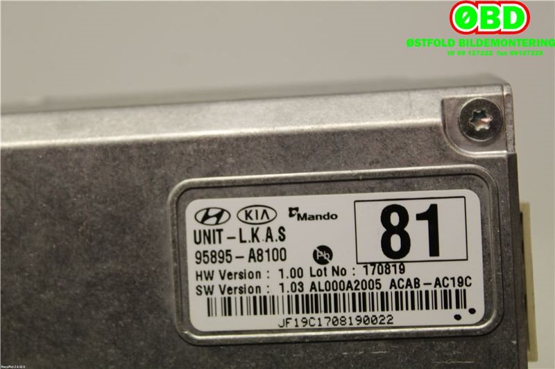 Sensor radar til Kia Optima 2017-2020  (KIA|95895A8100|)
