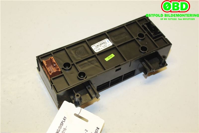 Varmeapparat betjening til Peugeot Partner 2015-2019 (Type II, Fase 2)  (PEUGEOT|96787233XT||9825993177)