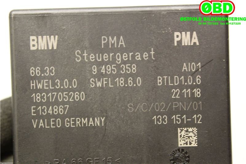 Styreenhet parkering til BMW i3 2013-2022  (BMW|66335A02F94||66339495358)