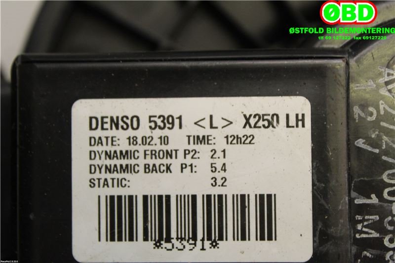 Varmeapparat motor til Jaguar XJ X351 2010-->>  (JAGUAR|C2Z6519|)