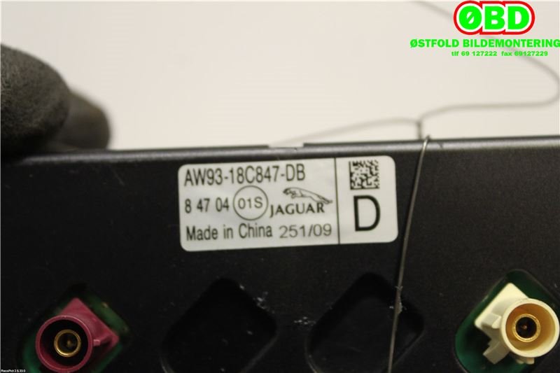 Antenne forsterker til Jaguar XJ X351 2010-->>  (JAGUAR|C2D2986||AW9318C847DB)