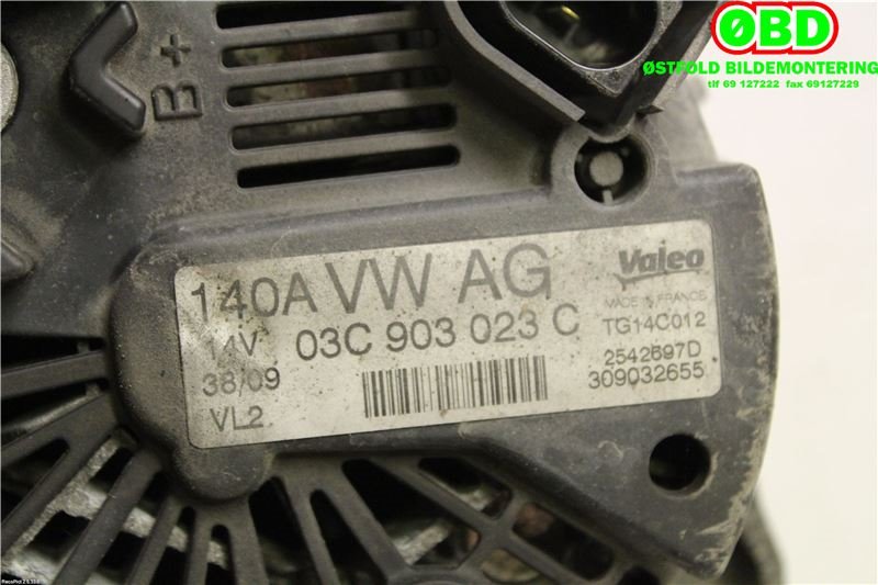 Dynamo til Škoda Octavia 2009-2013 (Type II, Fase 2) (SKODA||03C903023C)